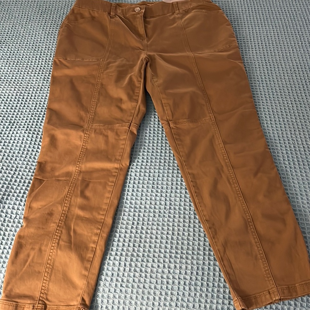 NWT “Chicos Sz 2P” (US Sz 12 P) “Secret Stretch Casual brown pants**
